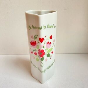 Papel California Japan heart shaped flower bud vase sweet words of love VINTAGE